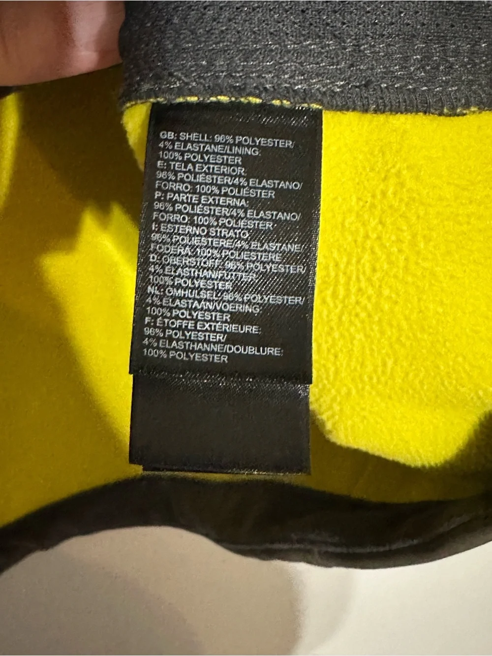 The North Face Men's Apex Bionic Vest With Yellow Logo Size Medium